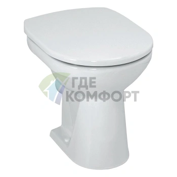 Унитаз напольный Laufen Pro 470x360 мм с сиденьем (горизонтальный выпуск) в наличии (8.2195.6.000.000.1) - фото 1