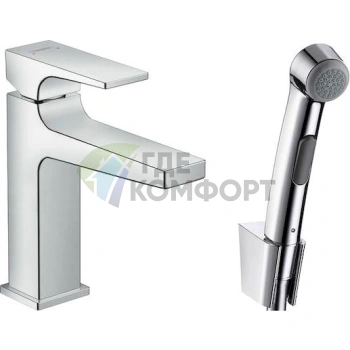 Смеситель Hansgrohe Metropol для раковины с гигиеническим душем и донным клапаном Push-Open - фото 1