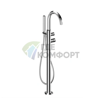 Напольный смеситель для ванны Fantini Venezia с ручным душем, хром (29 02 N080B) - фото 1