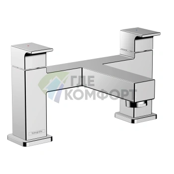 Стильный смеситель Hansgrohe Vernis Shape для борта ванны (71452000) - фото 1