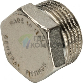 Заглушка STOUT НР 3/4 наружная резьба никелированная - фото 3