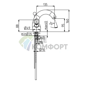 Смеситель для раковины FIMA|Carlo Frattini Elizabeth Chic с донным клапаном, хром (F5091/2CCR) - фото 2
