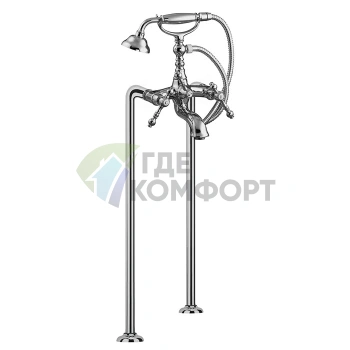 Напольный смеситель для ванны FIMA|Carlo Frattini Epoque с душевым набором (F5054/4CR) - фото 1