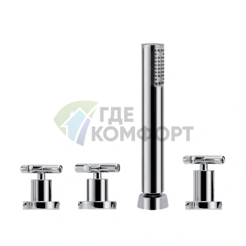 Смеситель для ванны FIMA Carlo Frattini Maxima без излива с душевым комплектом, хром (F5314/2CR) - фото 1