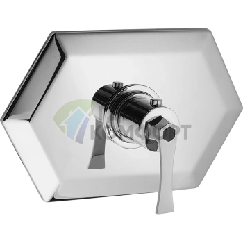 Встраиваемый термостатический смеситель для душа CISAL Cherie хром/черный (CF0072006T) - фото 1