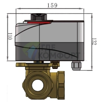 Сервопривод для трехходового смесительного клапана Zeissler 230v 120s 3-х точечный - фото 4