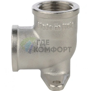 Угольник STOUT с креплением внутренняя резьба латунный ВР 1/2 никелированный - фото 2