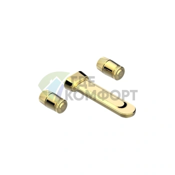 Настенный смеситель для раковины THG CORVAIR с двумя вентилями в полированном золоте (U8D-F01-40SGB) - фото 1