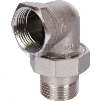 Разъемное угловое соединение американка ВН 1, никелированное Stout - фото 4