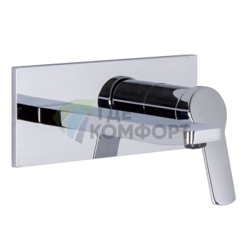 Смеситель для раковины Carlo Frattini Quad настенный с донным клапаном (F3741X5CR.WS) - фото 1