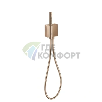 Ручной душ AX Edge с алмазной огранкой в цвете полированное красное золото — комплект с держателем (46521300) - фото 1