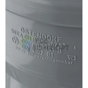 Тройник канализационный HTEA 110х50/67° Ostendorf - фото 3