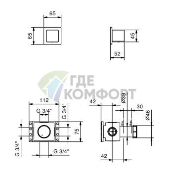 Внутренняя часть Fantini Mint в хромированном исполнении (34 02 F491B) - фото 2