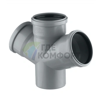 Крестовина канализационная HTDA 110х110х110 67° одноплоскостная Ostendorf - фото 2