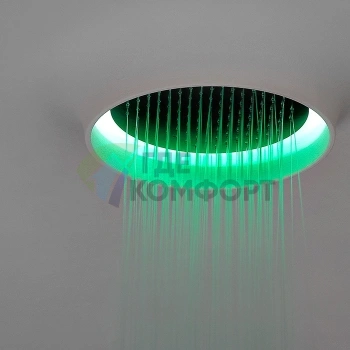 Верхний душ Meteo Out с подсветкой и пультом ДУ, сатинированная сталь (METEO_OUTL) - фото 1