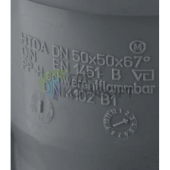 Крестовина канализационная HTDA 50х50х50 67° одноплоскостная Ostendorf - фото 3