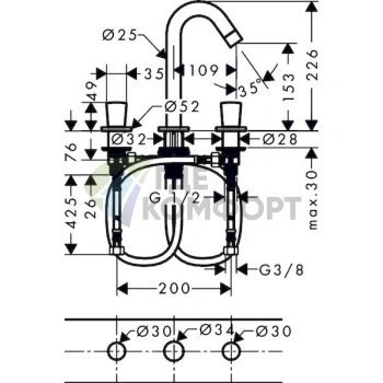 Смеситель Hansgrohe Logis 71133000 для раковины: стиль и комфорт в каждом движении - фото 2