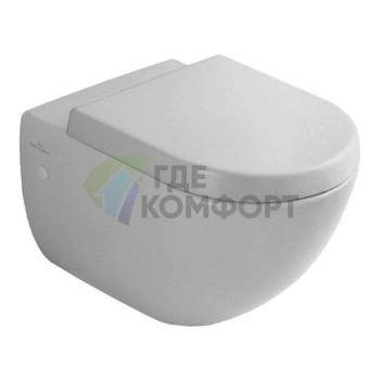 Комплект унитаза Villeroy-Boch Subway Plus с инсталляцией и крышкой-сиденьем, матовый хром - фото 4