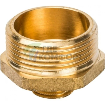 Ниппель STOUT НН переходной 1 1/4 х 1/2 латунный - фото 3