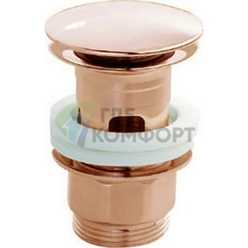 Донный клапан CISAL 1 1/4 для раковины в цвете розовое золото (ZA0016202P) - фото 1