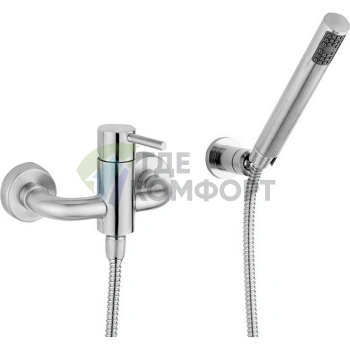 Смеситель для душа CISAL Xion с лейкой, держателем и шлангом 150 см (XI000454D1) - фото 1