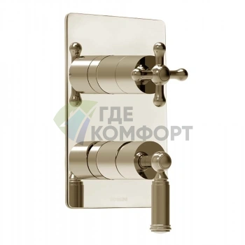 Смеситель для душа Bossini Liberty встраиваемый с девиатором на 5 режимов, матовый никель (Z00065.094) - фото 1