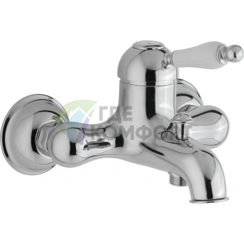 Смеситель для ванны и душа CISAL Arcana Empress: настенный однорычажный, хром (EM00013021) - фото 1