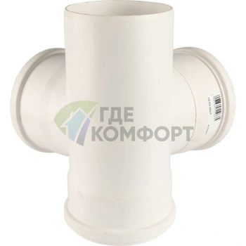 Крестовина канализационная Raupiano Plus 110/110/110/87° двухплоскостная REHAU (РЕХАУ - 11215641003) - фото 4