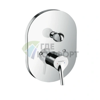 Смеситель для ванны Hansgrohe Talis S встраиваемый с переключателем, хром (72407000) - фото 1