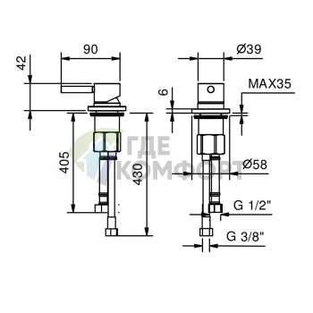 Набортное управление Fantini Nostromo из нержавеющей стали (50 93 E895) - фото 2