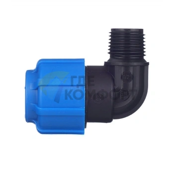 Уголок с наружной резьбой 20x1/2 ПНД Политэк - фото 3