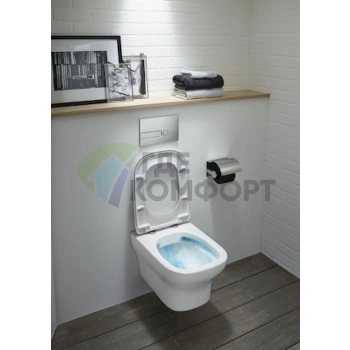 Подвесной унитаз Jacob Delafon Vox EDM102: стильный и гигиеничный безободковый дизайн - фото 2