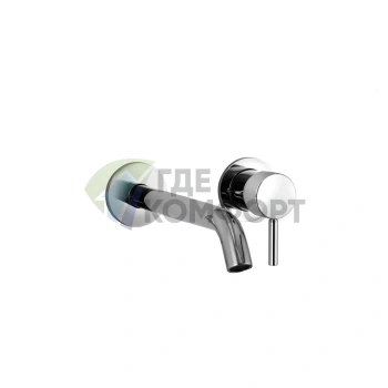 Смеситель Fantini Nostromo для раковины встраиваемый, 2 отверстия, излив 250 мм, хром (50 02 E812B) - фото 1