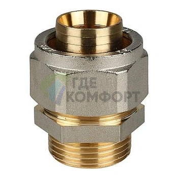 Переходник для металлопластиковых труб STOUT с наружной резьбой НР 1 x 32 резьбозажимной - фото 1