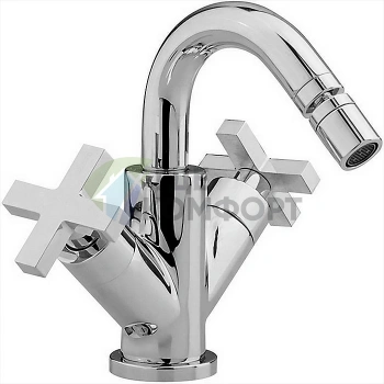 Смеситель для биде CISAL Barcelona Quad двухвентильный с донным клапаном, хром (BQ00155021) - фото 1