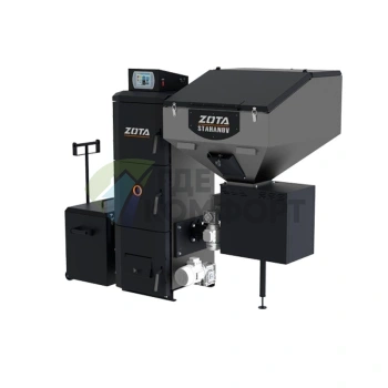 Твердотопливный автоматический котел Zota Stahanov Black 135 - фото 2