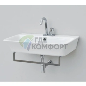 Раковина Artceram Cow подвесная-накладная с 1 отв под смесительитель 80х45см цвет белый - фото 1