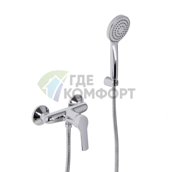 Смеситель для душа настенный FIMA Carlo Frattini Serie 4 с душевой стойкой в комплекте, хром (F3765CR) - фото 1