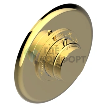 Термостатический смеситель THG Infini Porcelaine Blanche настенный встраиваемый в цвете Matt Gold PVD (U2D-H53-15EN16EM) - фото 1