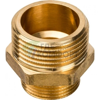 Ниппель STOUT НН переходной 1 х 3/4 латунный - фото 3