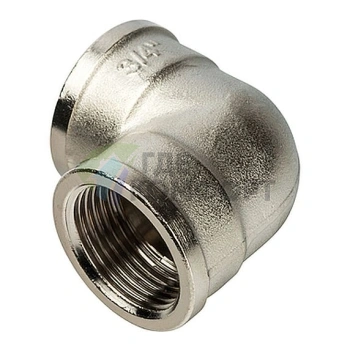 Угольник Stout внутренняя/внутренняя резьба латунный ВВ 3/4 никелированный - фото 2