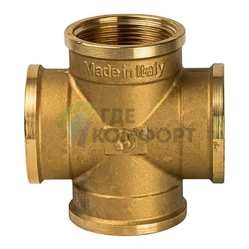 Крестовина STOUT ВВ 1 1/2 внутренняя резьба латунная - фото 3