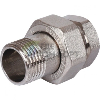 Разъемное соединение американка ВН 1/2, уплотнение под гайкой под гайкой, никелированное Stout - фото 4