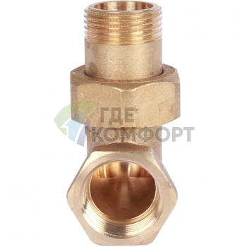 Разъемное угловое соединение американка ВН 3/4, уплотнение под гайкой o-ring кольцо Stout - фото 2