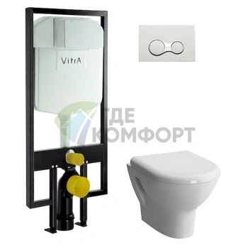 Комплект мебели для ванной VitrA Zentrum 9012B003-7205: 4 предмета с доводчиками - фото 1