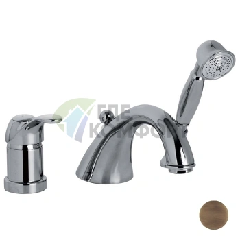 Смеситель для ванны FIMA Carlo Frattini Lamp с душевым комплектом в бронзовом цвете (F3314BR) - фото 1