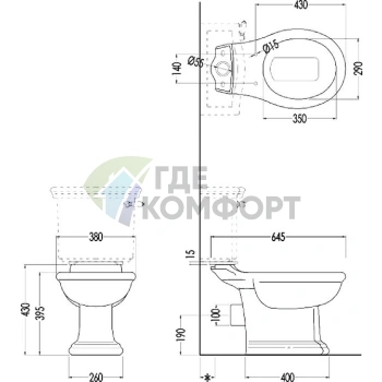 Элегантный компактный унитаз Devon&Devon New Etoile - фото 3