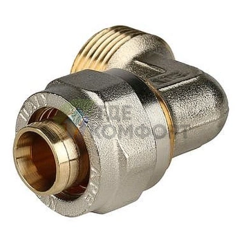 Stout Угольник-переходник с наружной резьбой 3/4x20 для металлопластиковых труб винтовой - фото 3