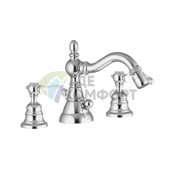 Смеситель для биде FIMA Carlo Frattini Herend с вращающимся изливом и донным клапаном, хром (F5402CR) - фото 1