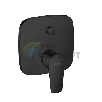 Смеситель для ванны Hansgrohe Talis E встраиваемый с переключателем, черный матовый (71745670) - фото 1